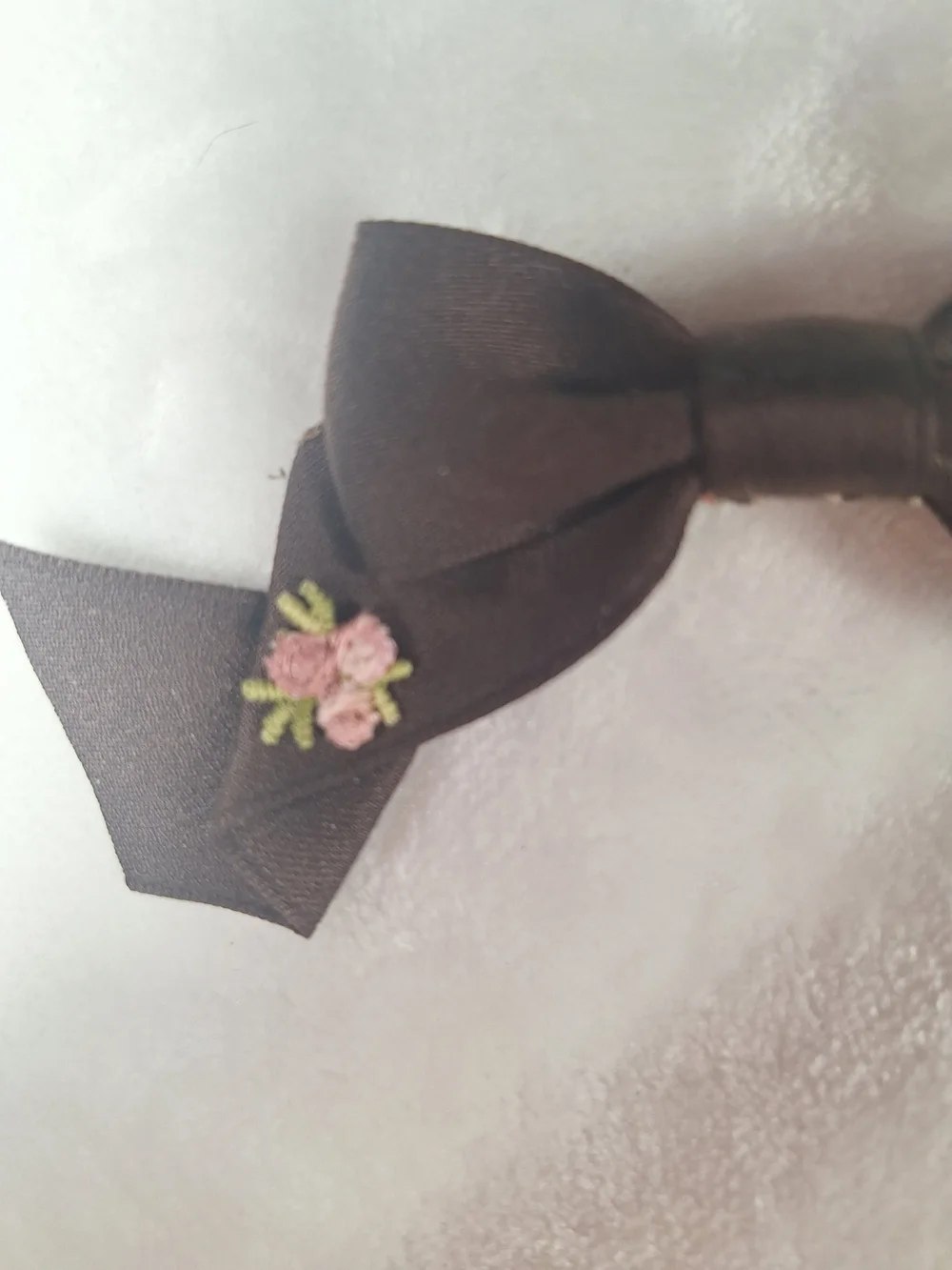 Innocent World Brown Floral Hair Bow Clips | Set of 2 | Classic Lolita